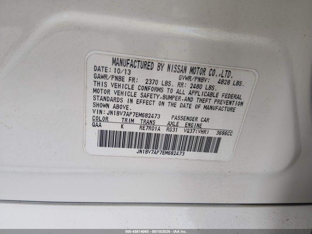 JN1BV7AP7EM682473 2014 INFINITI Q50 photo no. 9
