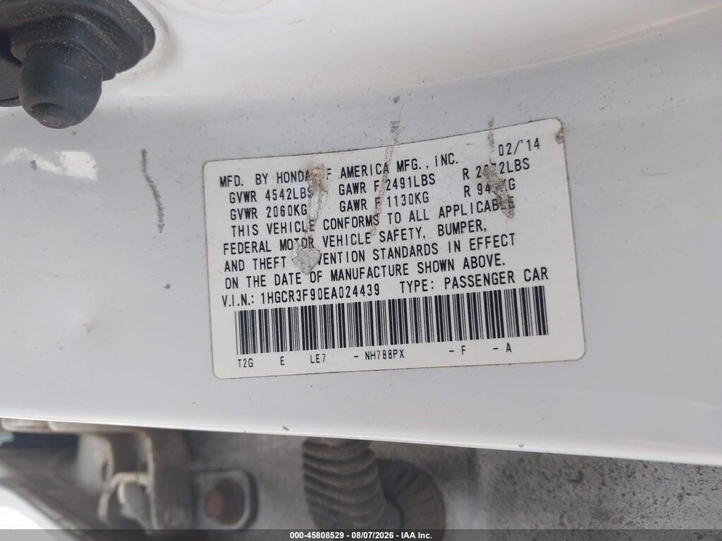 1HGCR3F90EA024439 2014 HONDA ACCORD photo no. 9