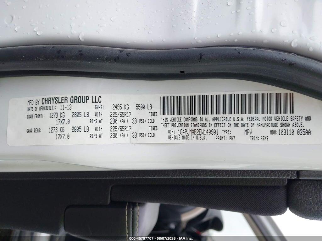 1C4PJMAB2EW140901 2014 JEEP CHEROKEE photo no. 9