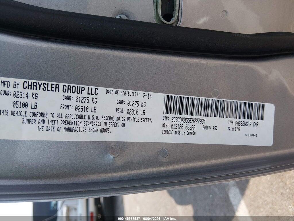 2C3CDXBG5EH227034 2014 DODGE CHARGER photo no. 9