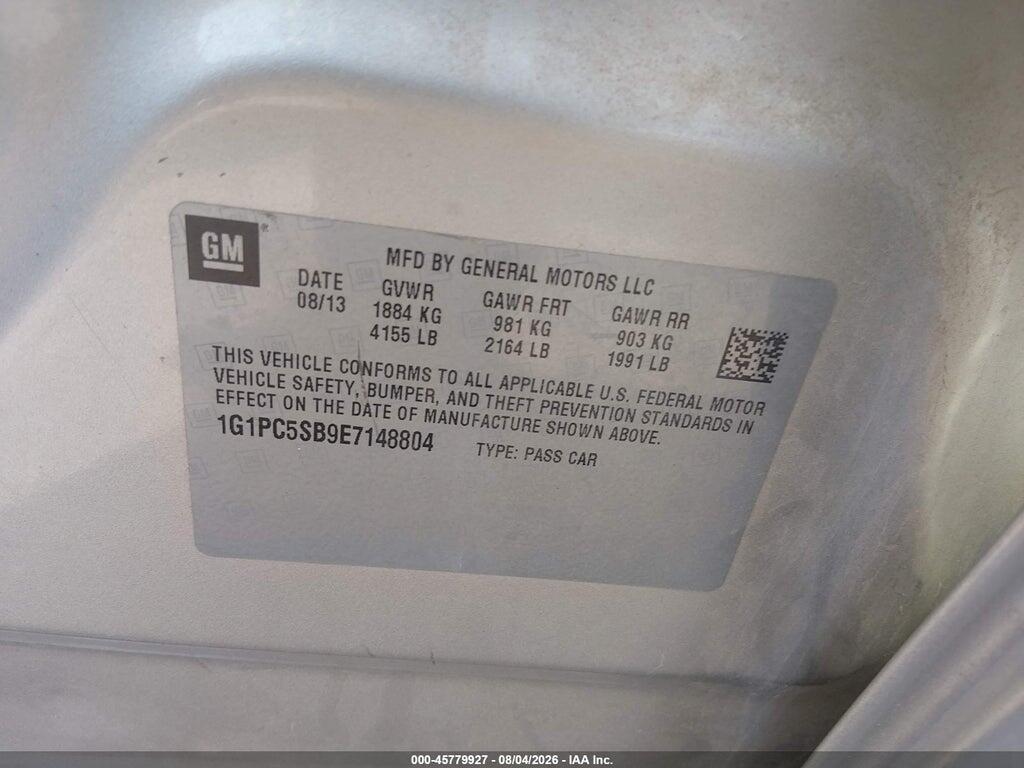 1G1PC5SB9E7148804 2014 CHEVROLET CRUZE photo no. 9