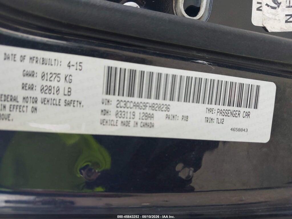 2C3CCAAG9FH820236 2015 CHRYSLER 300 photo no. 9