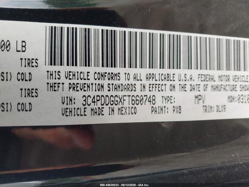 3C4PDDGGXFT660748 2015 DODGE JOURNEY photo no. 9