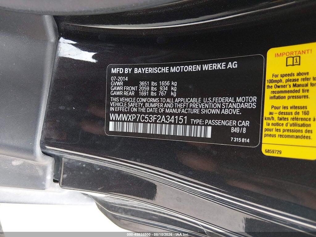WMWXP7C53F2A34151 2015 MINI HARDTOP photo no. 9