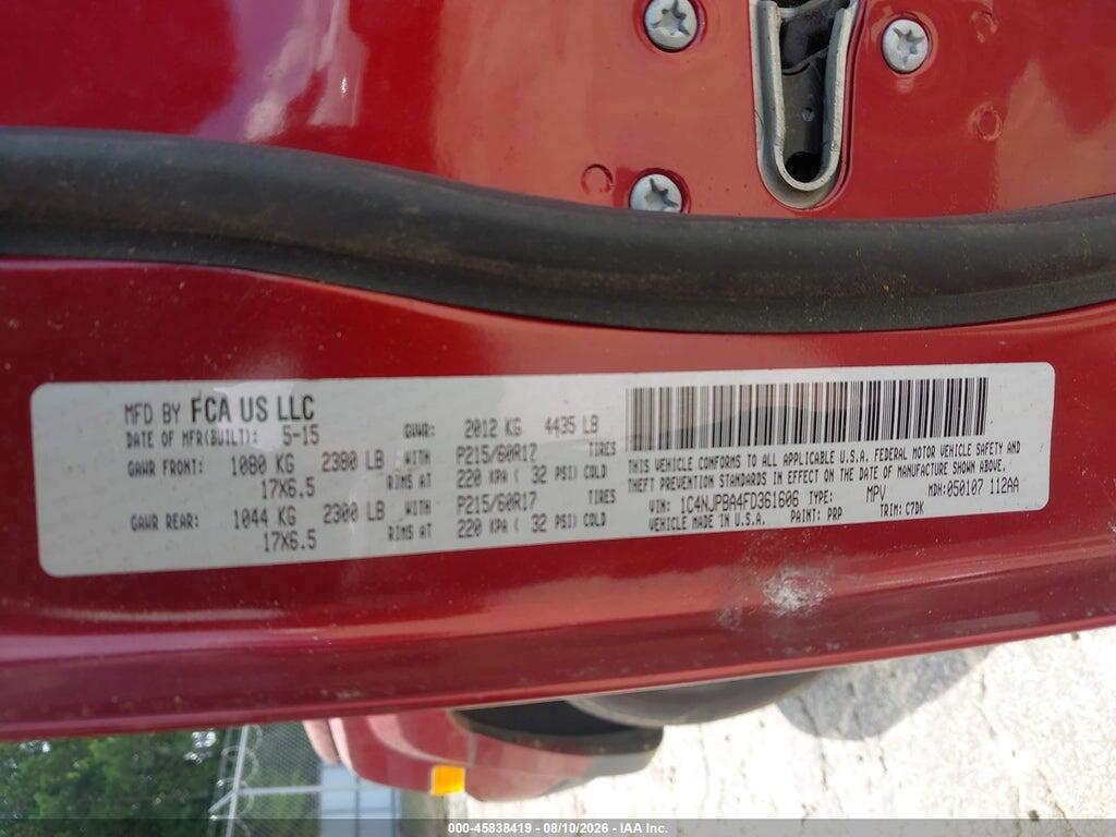 1C4NJPBA4FD361606 2015 JEEP PATRIOT photo no. 9