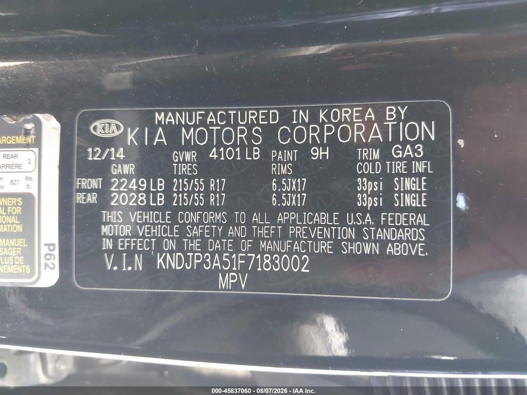 KNDJP3A51F7183002 2015 KIA SOUL photo no. 9