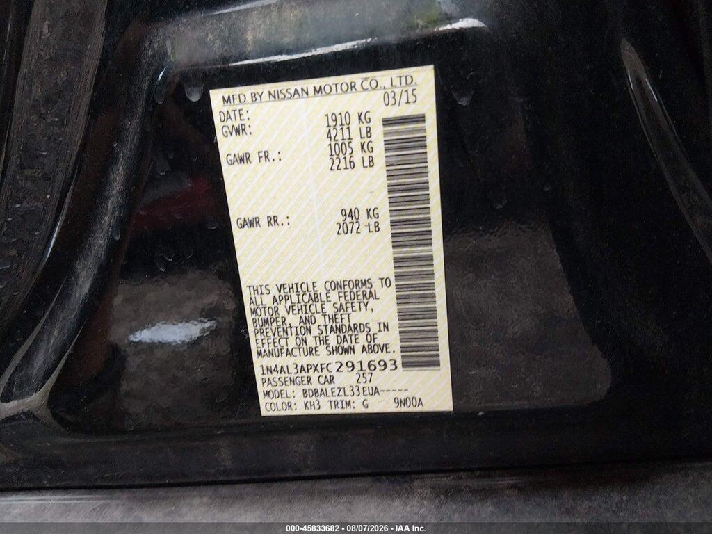 1N4AL3APXFC291693 2015 NISSAN ALTIMA photo no. 9