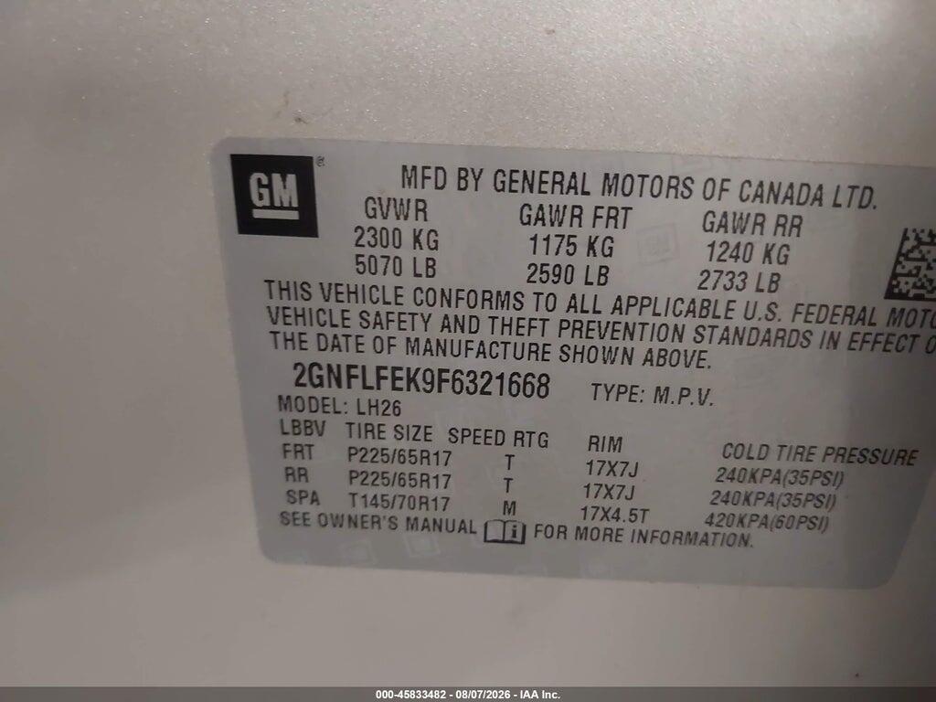 2GNFLFEK9F6321668 2015 CHEVROLET EQUINOX photo no. 9