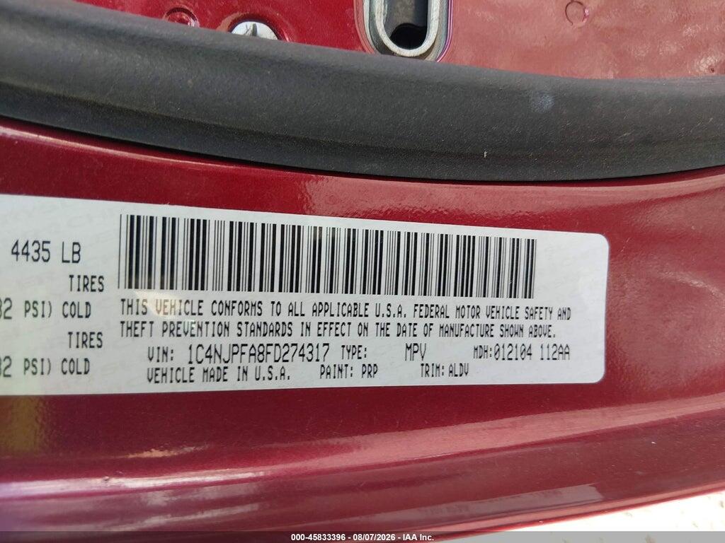 1C4NJPFA8FD274317 2015 JEEP PATRIOT photo no. 9