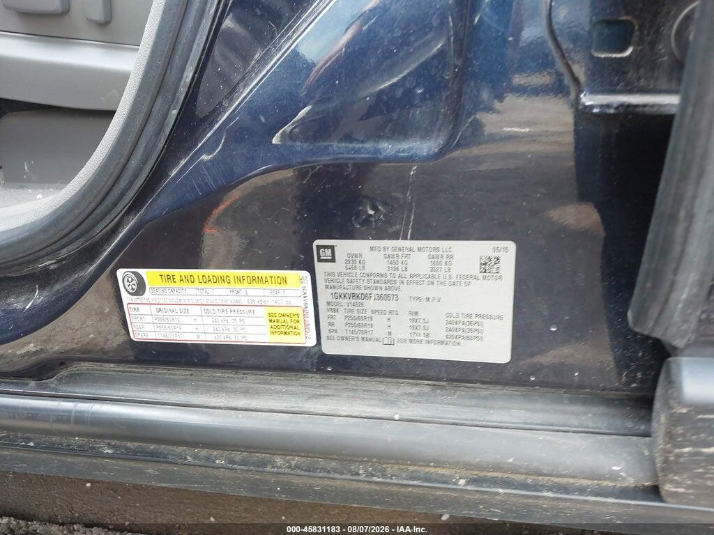 1GKKVRKD6FJ360573 2015 GMC ACADIA photo no. 9