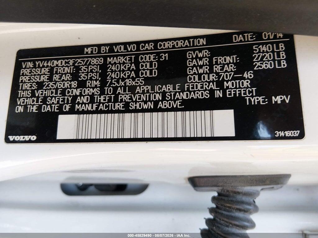 YV440MDC3F2577869 2015 VOLVO XC60 photo no. 9