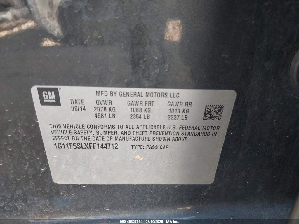 1G11F5SLXFF144712 2015 CHEVROLET MALIBU photo no. 9