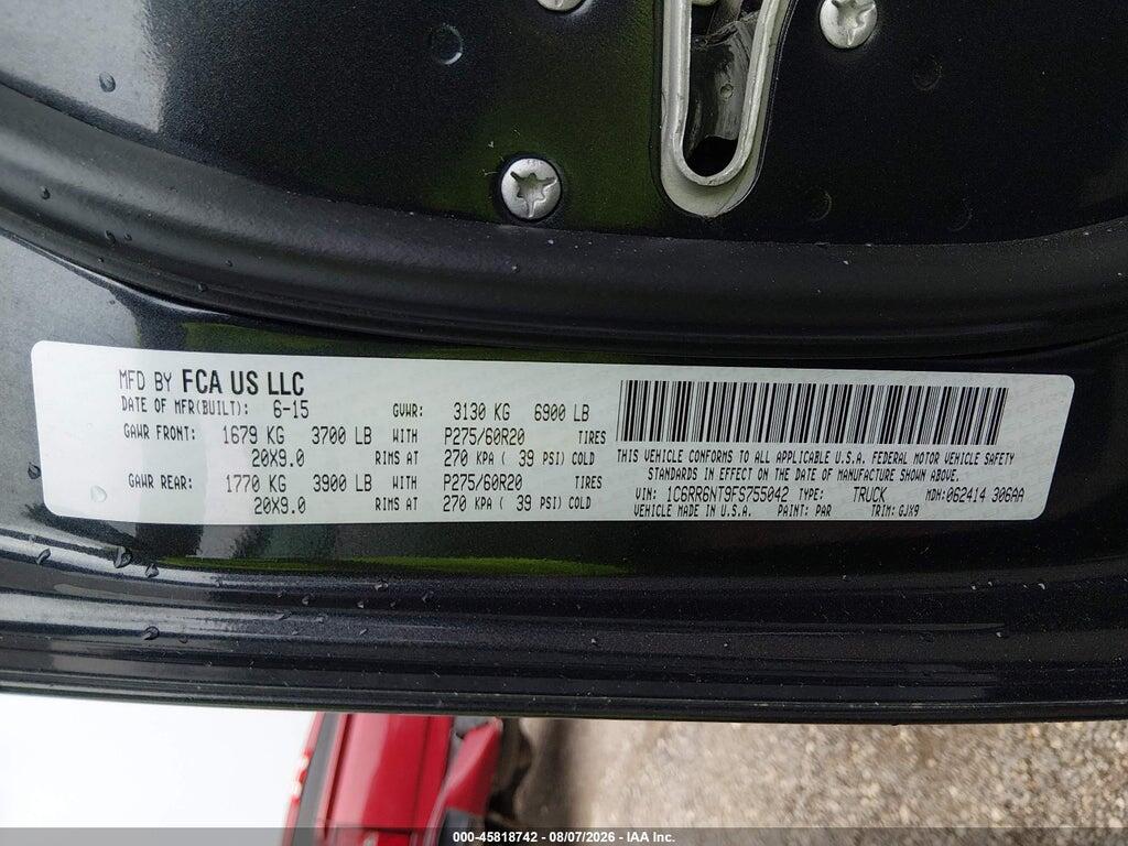 1C6RR6NT9FS755042 2015 RAM 1500 photo no. 9
