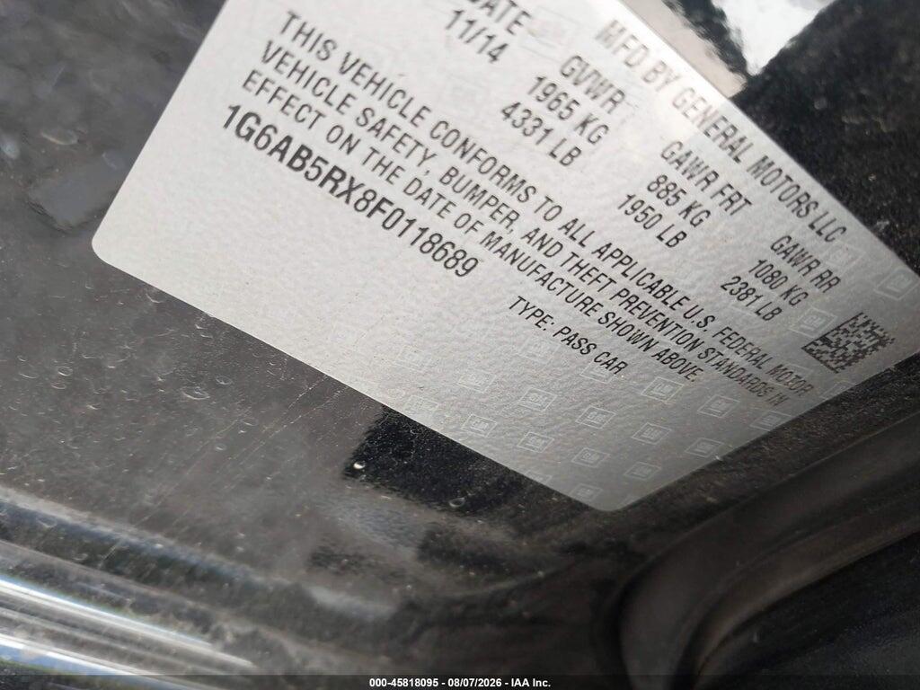 1G6AB5RX8F0118689 2015 CADILLAC ATS photo no. 9