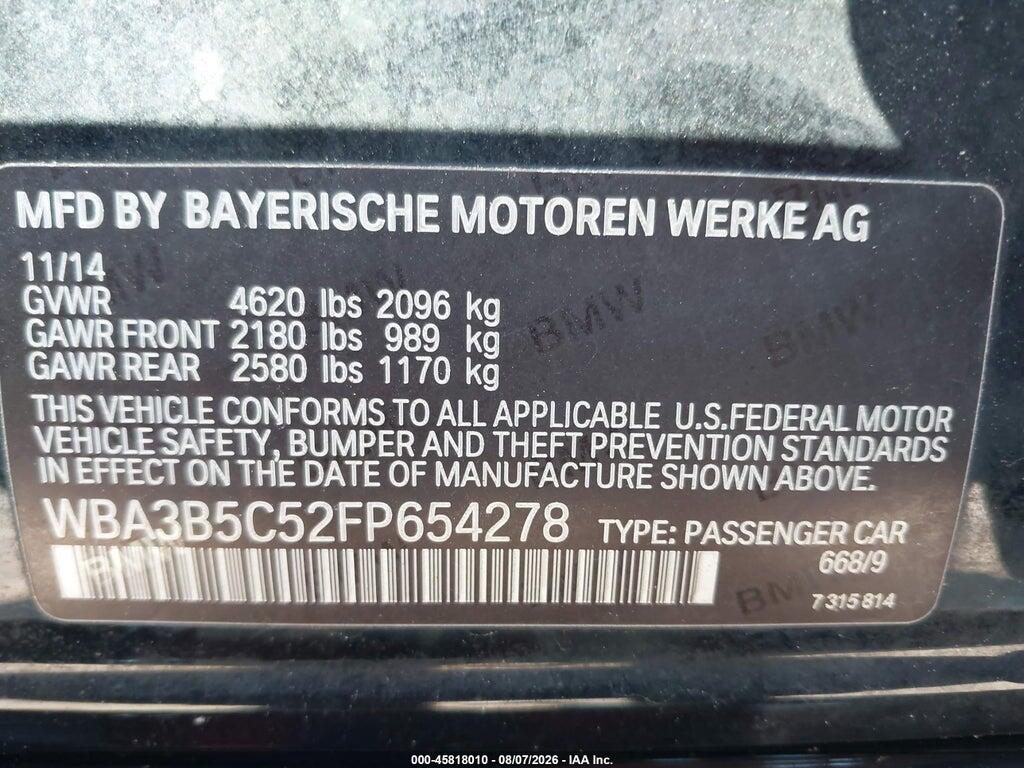 WBA3B5C52FP654278 2015 BMW 328I photo no. 9