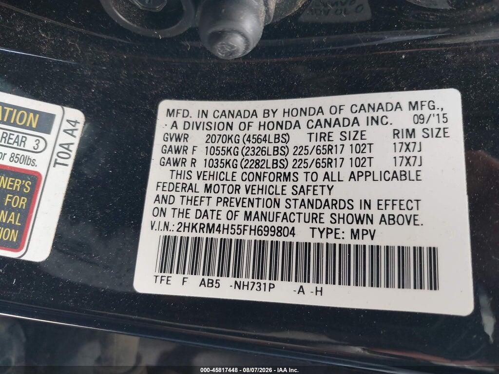 2HKRM4H55FH699804 2015 HONDA CR-V photo no. 9