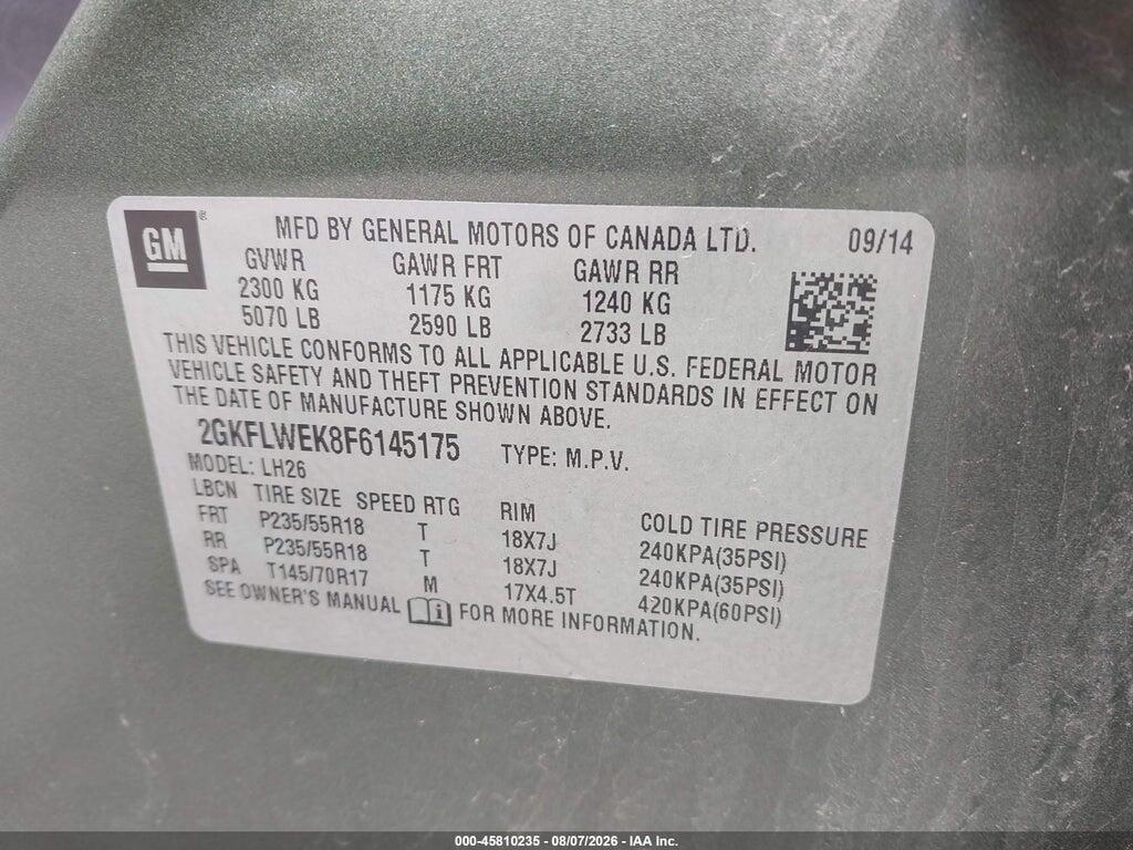 2GKFLWEK8F6145175 2015 GMC TERRAIN photo no. 9