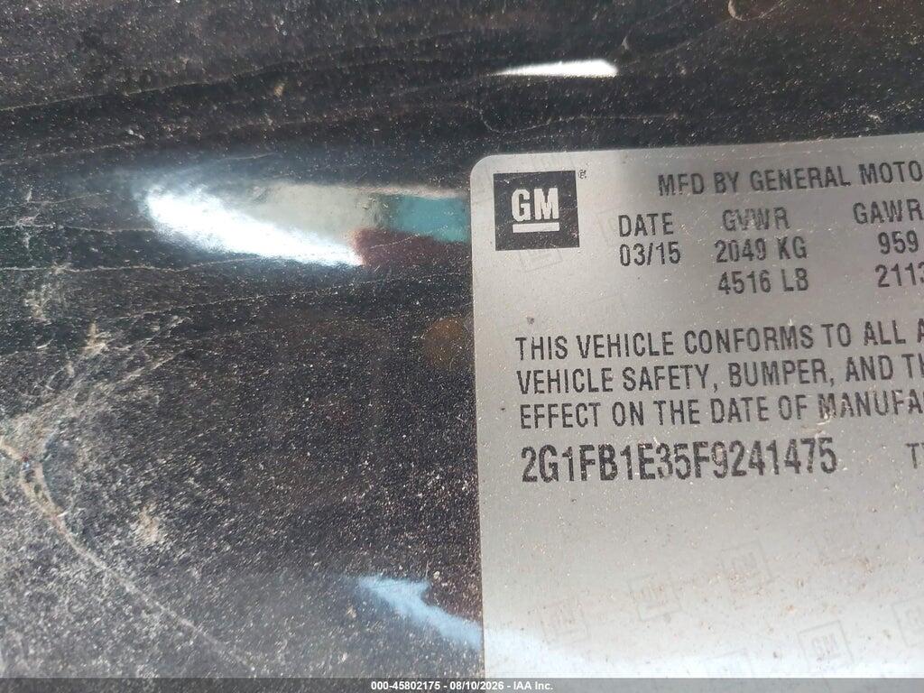2G1FB1E35F9241475 2015 CHEVROLET CAMARO photo no. 9