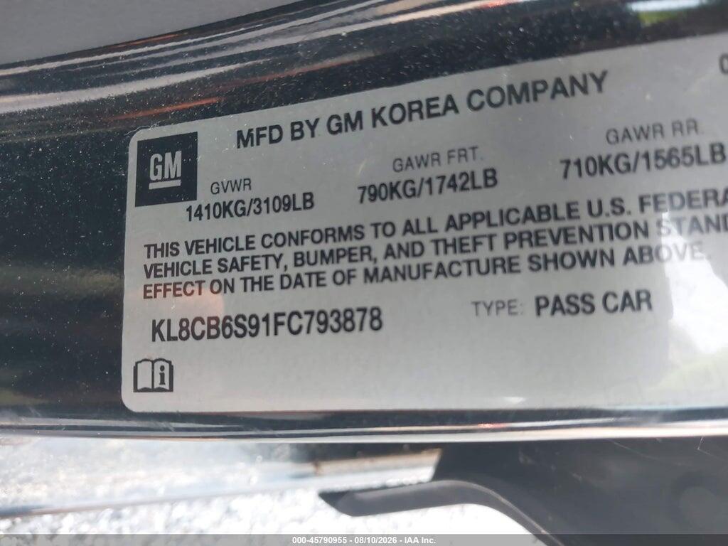 KL8CB6S91FC793878 2015 CHEVROLET SPARK photo no. 9