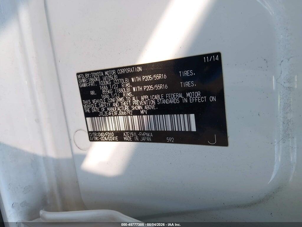 JTLZE4FEXFJ066792 2015 SCION XB photo no. 9