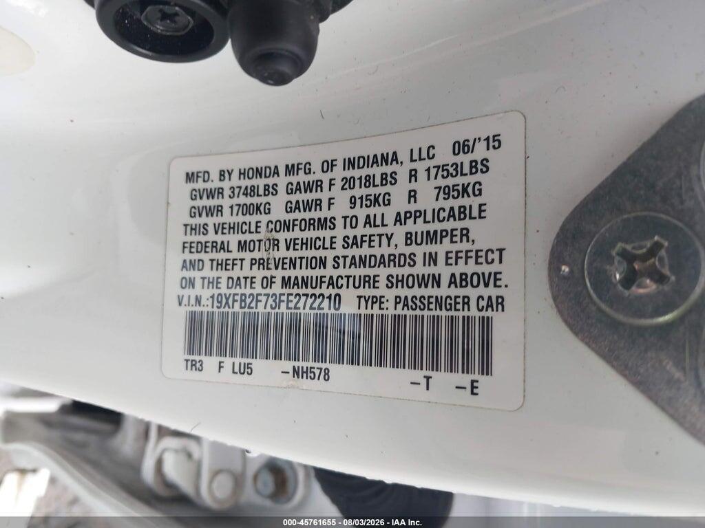 19XFB2F73FE272210 2015 HONDA CIVIC photo no. 9