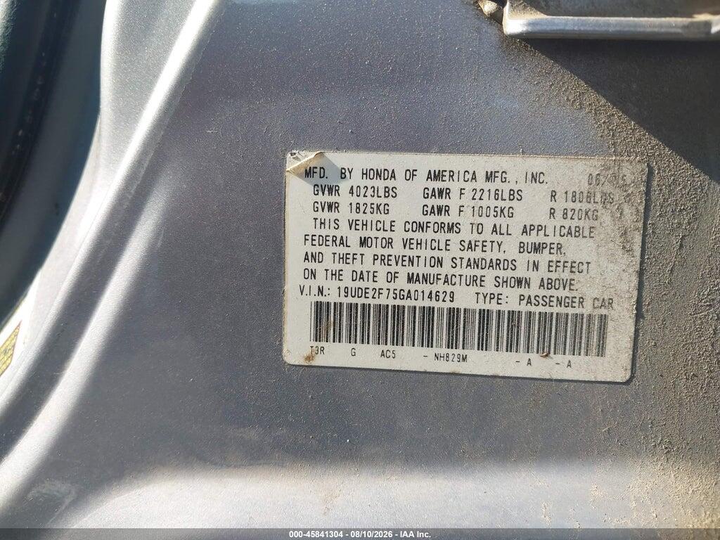 19UDE2F75GA014629 2016 ACURA ILX photo no. 9