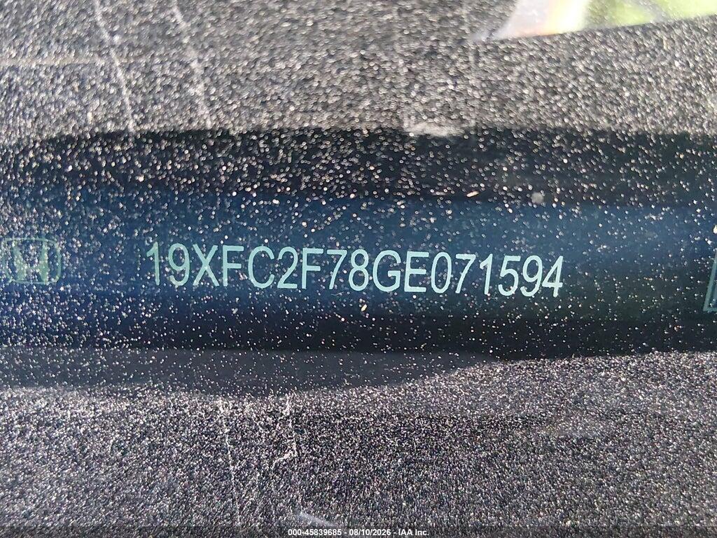 19XFC2F78GE071594 2016 HONDA CIVIC photo no. 9