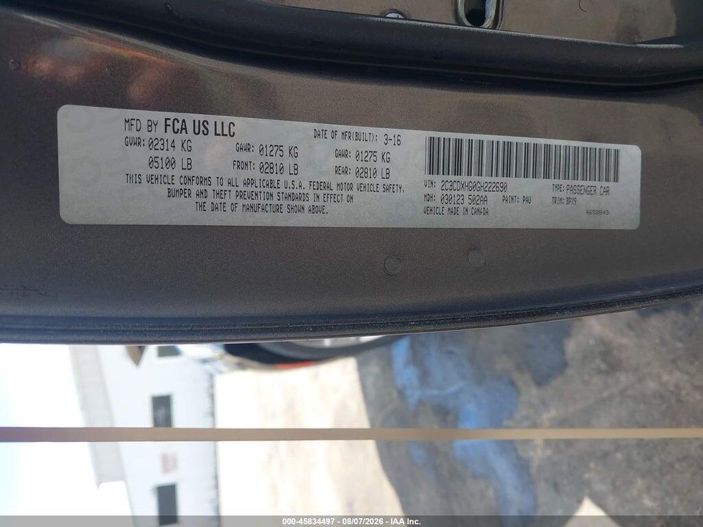 2C3CDXHG0GH222690 2016 DODGE CHARGER photo no. 9