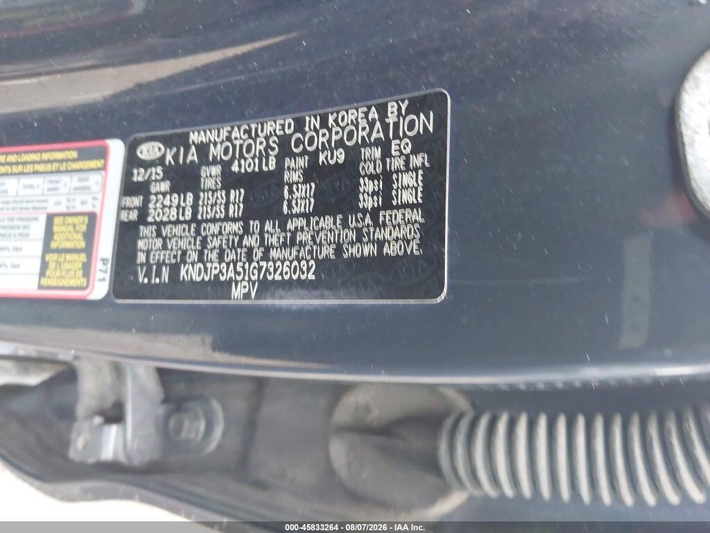 KNDJP3A51G7326032 2016 KIA SOUL photo no. 9