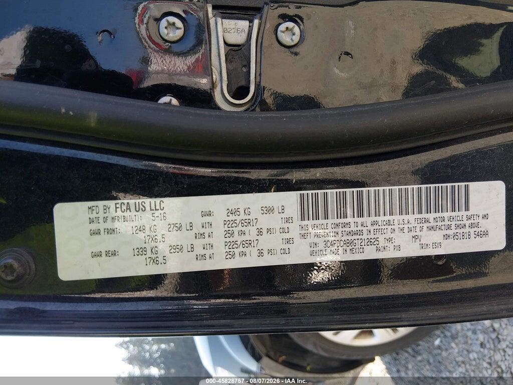 3C4PDCAB0GT212625 2016 DODGE JOURNEY photo no. 9