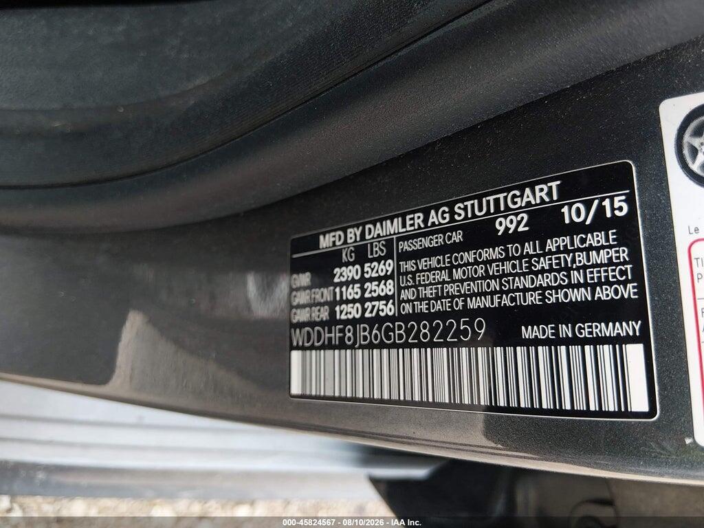 WDDHF8JB6GB282259 2016 MERCEDES-BENZ E 350 photo no. 9