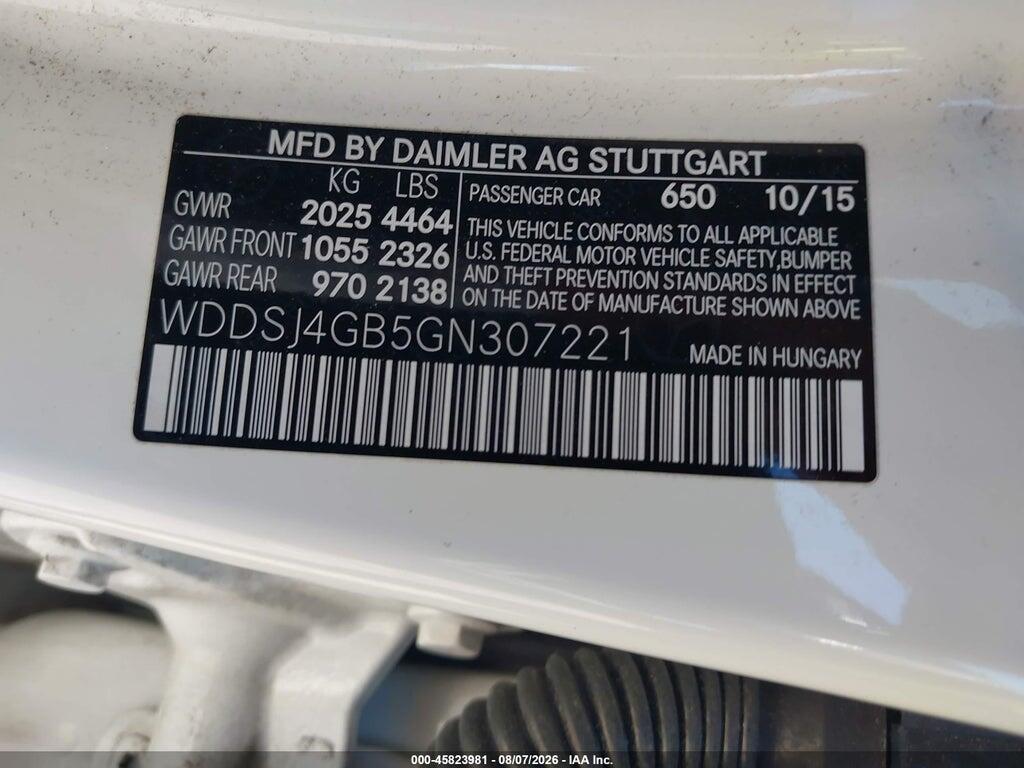 WDDSJ4GB5GN307221 2016 MERCEDES-BENZ CLA 250 photo no. 9