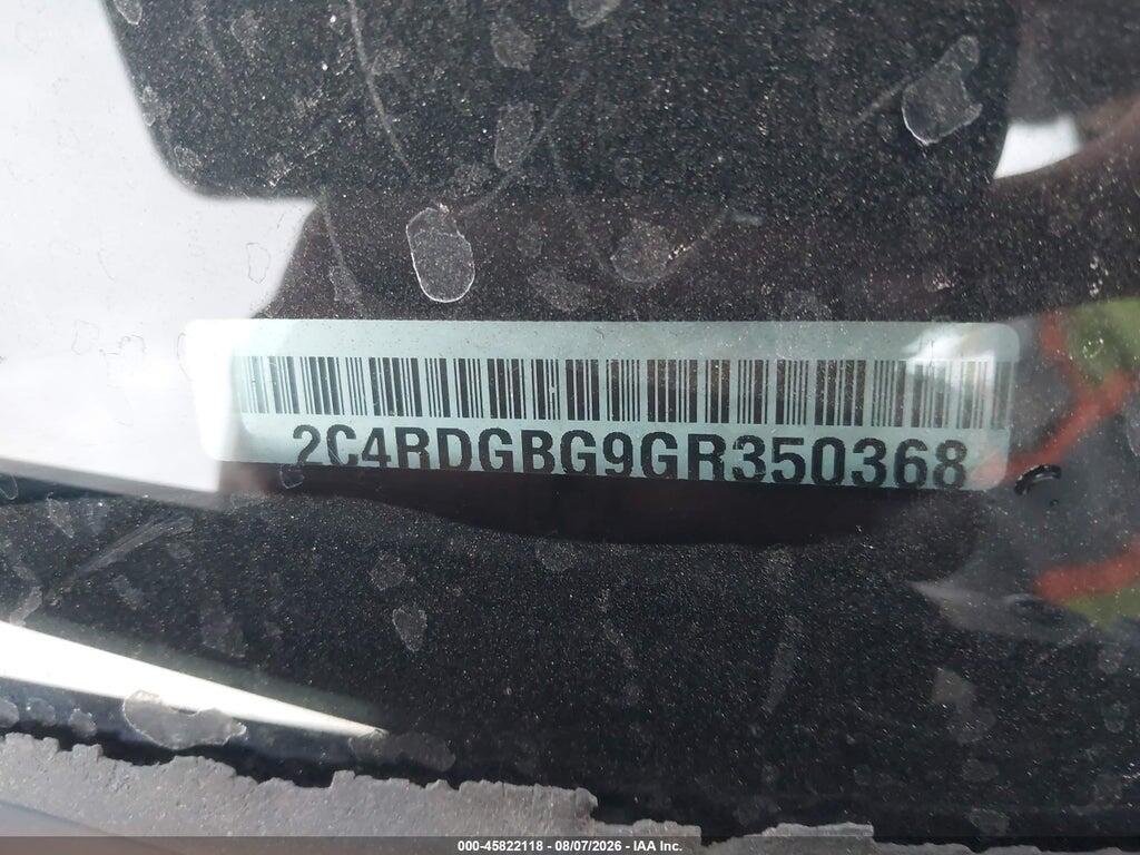 2C4RDGBG9GR350368 2016 DODGE GRAND CARAVAN photo no. 9