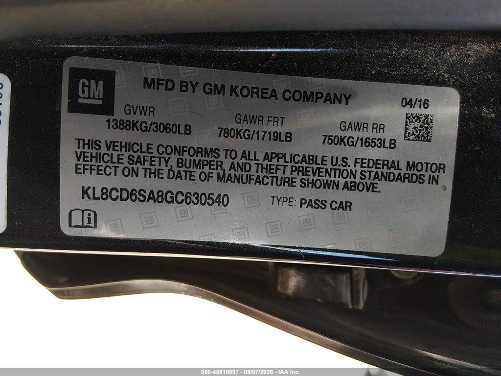 KL8CD6SA8GC630540 2016 CHEVROLET SPARK photo no. 9