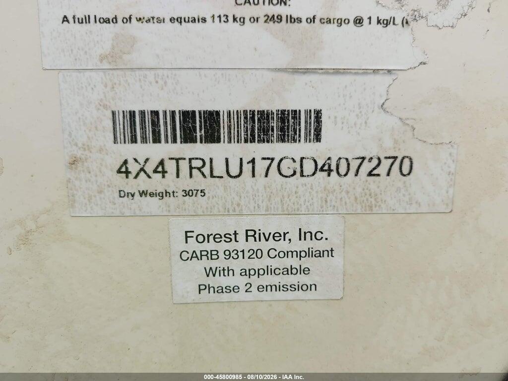 4X4TRLU17GD407270 2016 FOREST RIVER OTHER photo no. 9