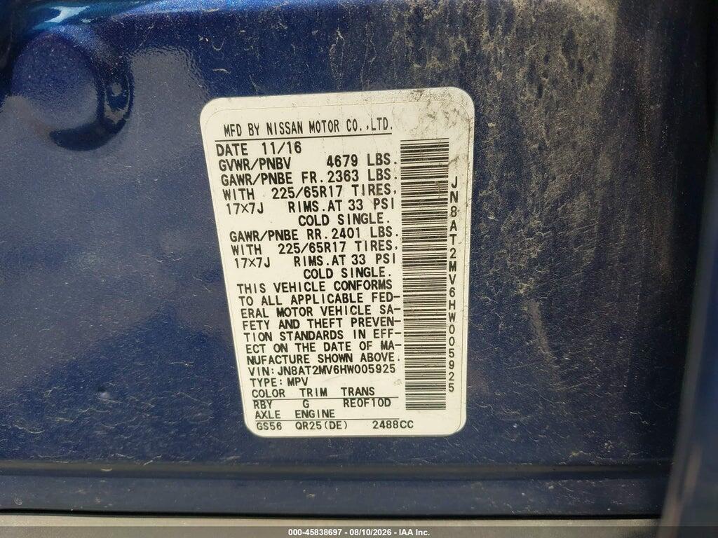 JN8AT2MV6HW005925 2017 NISSAN ROGUE photo no. 9