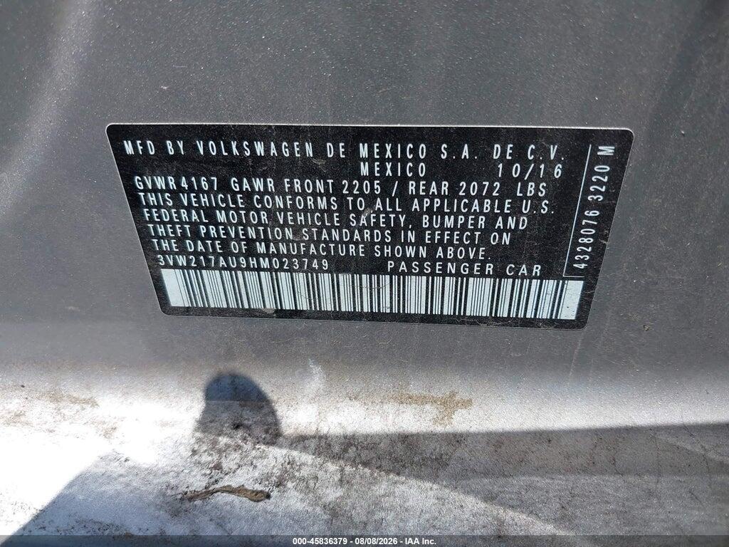 3VW217AU9HM023749 2017 VOLKSWAGEN GOLF photo no. 9