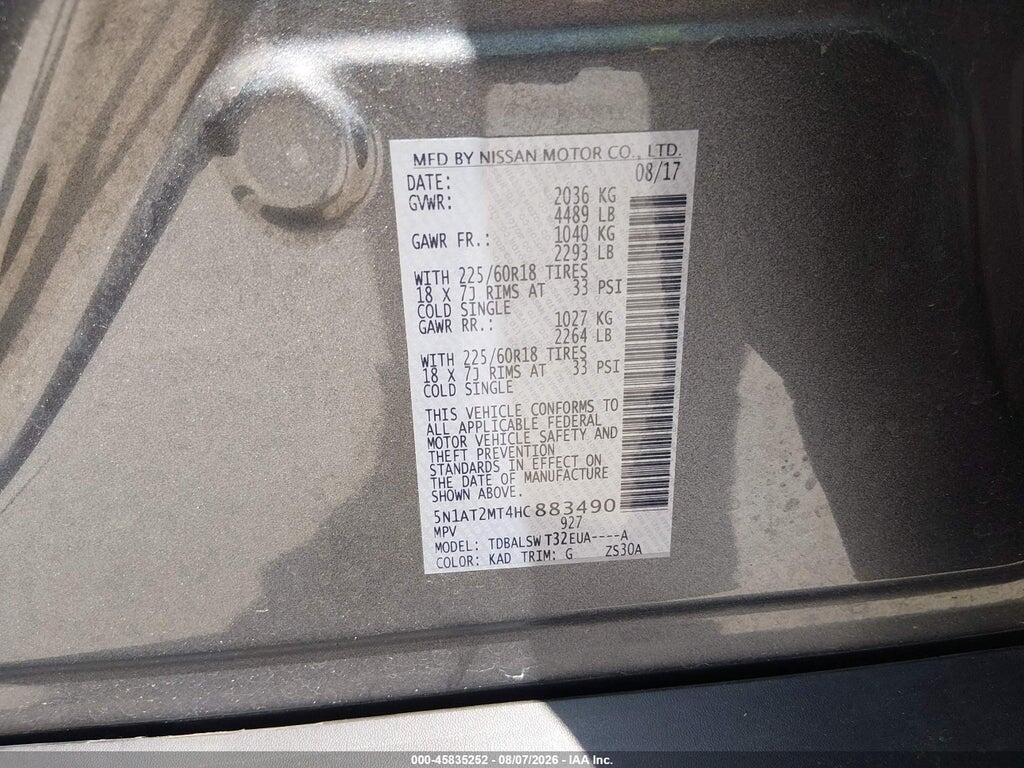 5N1AT2MT4HC883490 2017 NISSAN ROGUE photo no. 9