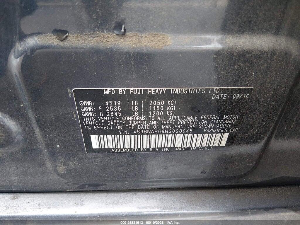 4S3BNAF69H3028045 2017 SUBARU LEGACY photo no. 9