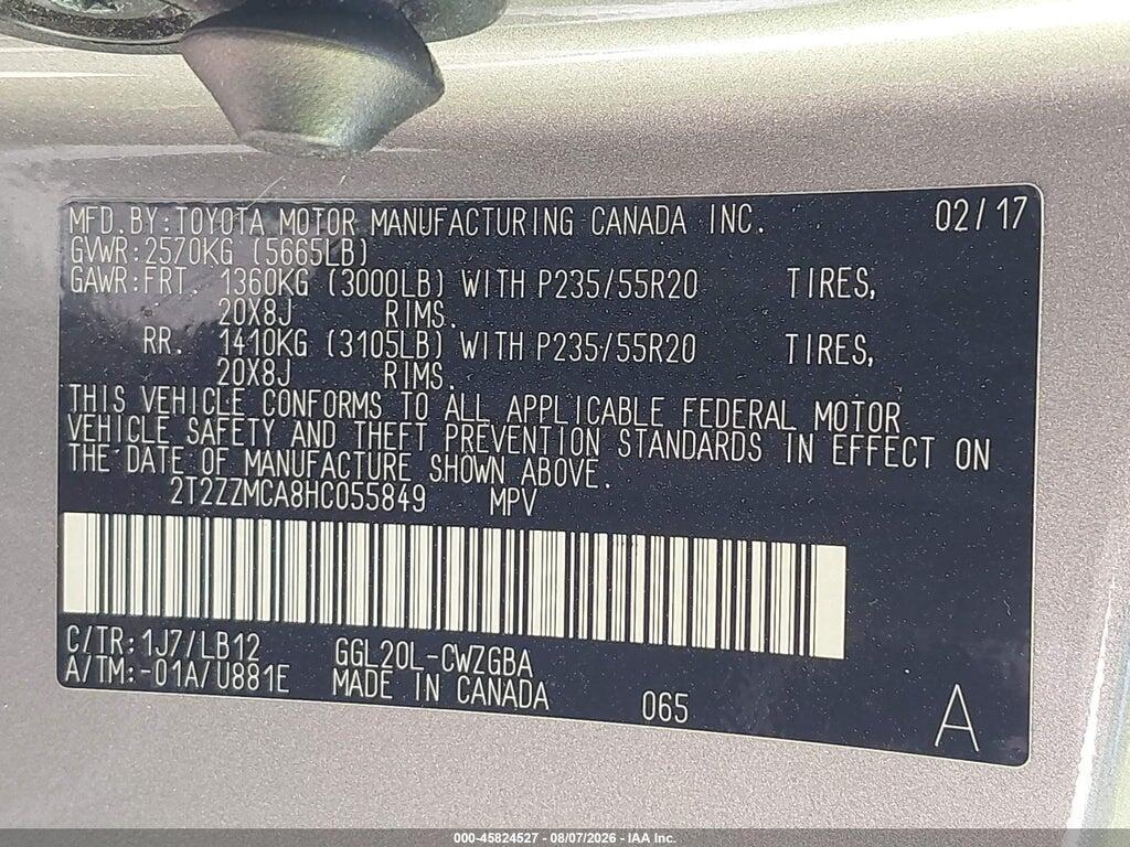 2T2ZZMCA8HC055849 2017 LEXUS RX 350 photo no. 9
