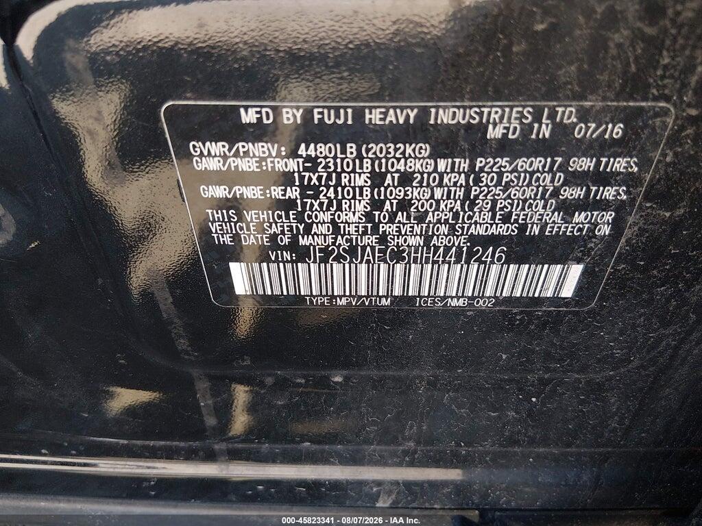 JF2SJAEC3HH441246 2017 SUBARU FORESTER photo no. 9