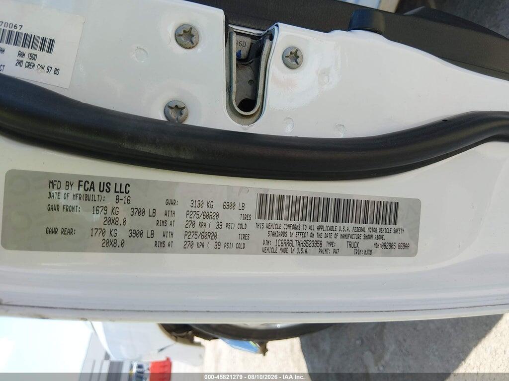 1C6RR6LTXHS523958 2017 RAM 1500 photo no. 9