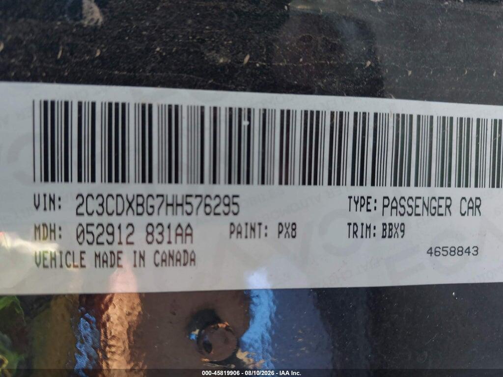 2C3CDXBG7HH576295 2017 DODGE CHARGER photo no. 9