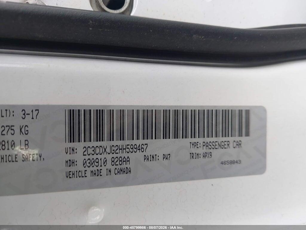 2C3CDXJG2HH599467 2017 DODGE CHARGER photo no. 9