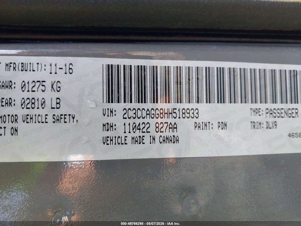 2C3CCAGG8HH518933 2017 CHRYSLER 300 photo no. 9
