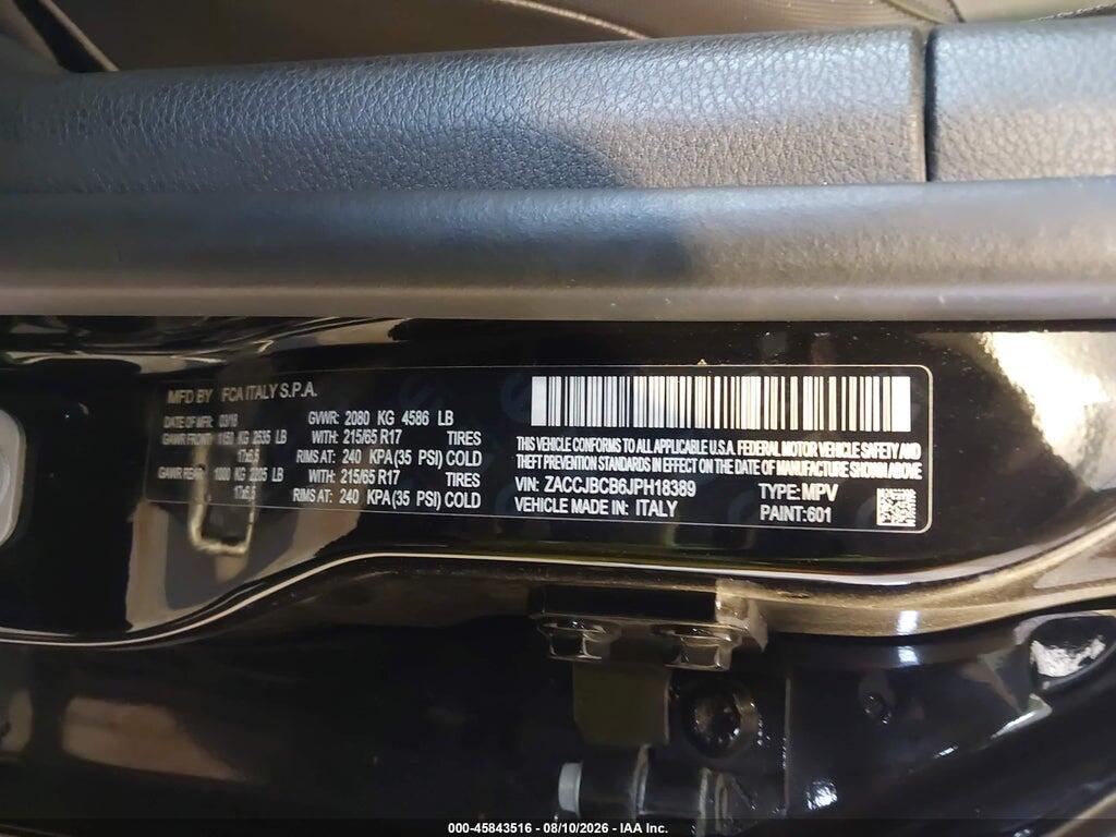 ZACCJBCB6JPH18389 2018 JEEP RENEGADE photo no. 9