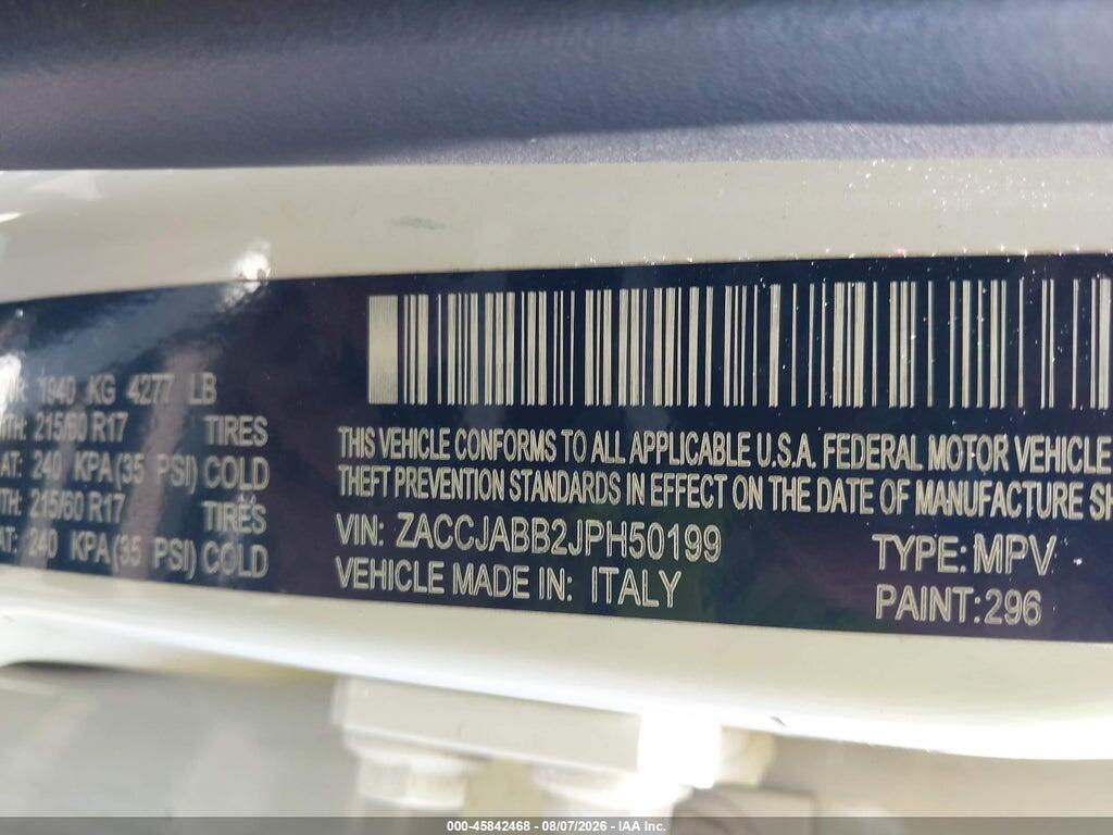 ZACCJABB2JPH50199 2018 JEEP RENEGADE photo no. 9