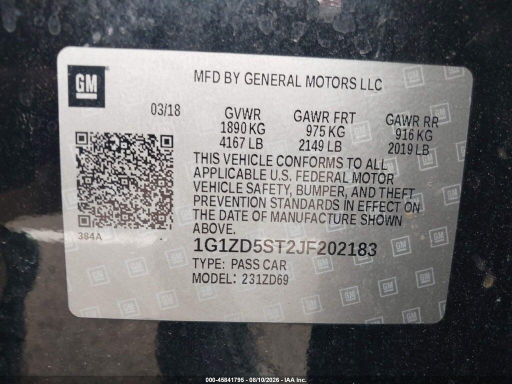 1G1ZD5ST2JF202183 2018 CHEVROLET MALIBU photo no. 7