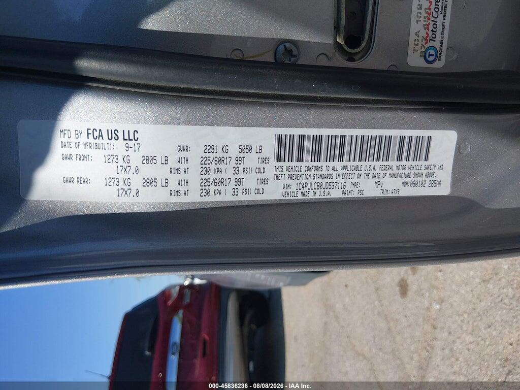 1C4PJLCB0JD537116 2018 JEEP CHEROKEE photo no. 9