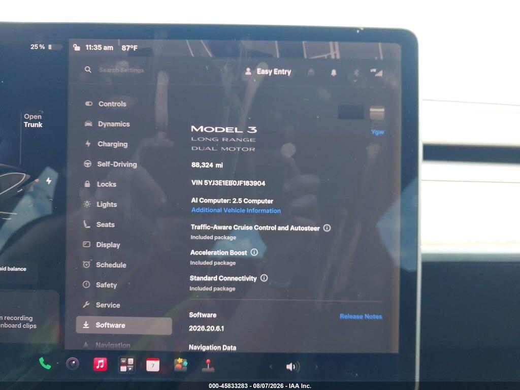 5YJ3E1EB0JF183904 2018 TESLA MODEL 3 photo no. 7